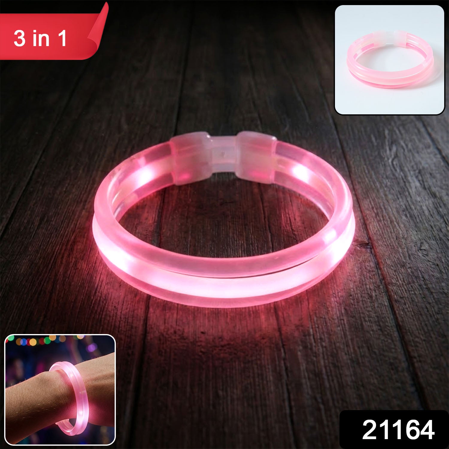 3-in-1 Glow Bracelet (1 Pc)