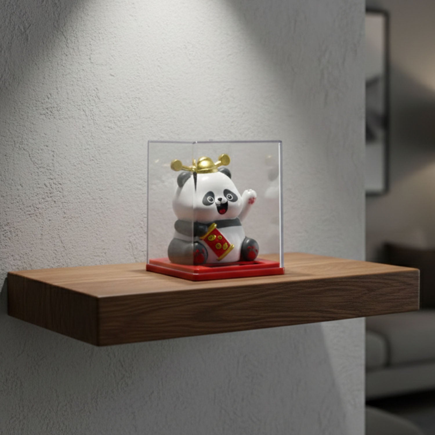 Solar Powered Moving Hand Panda Showpiece (1 Pc)