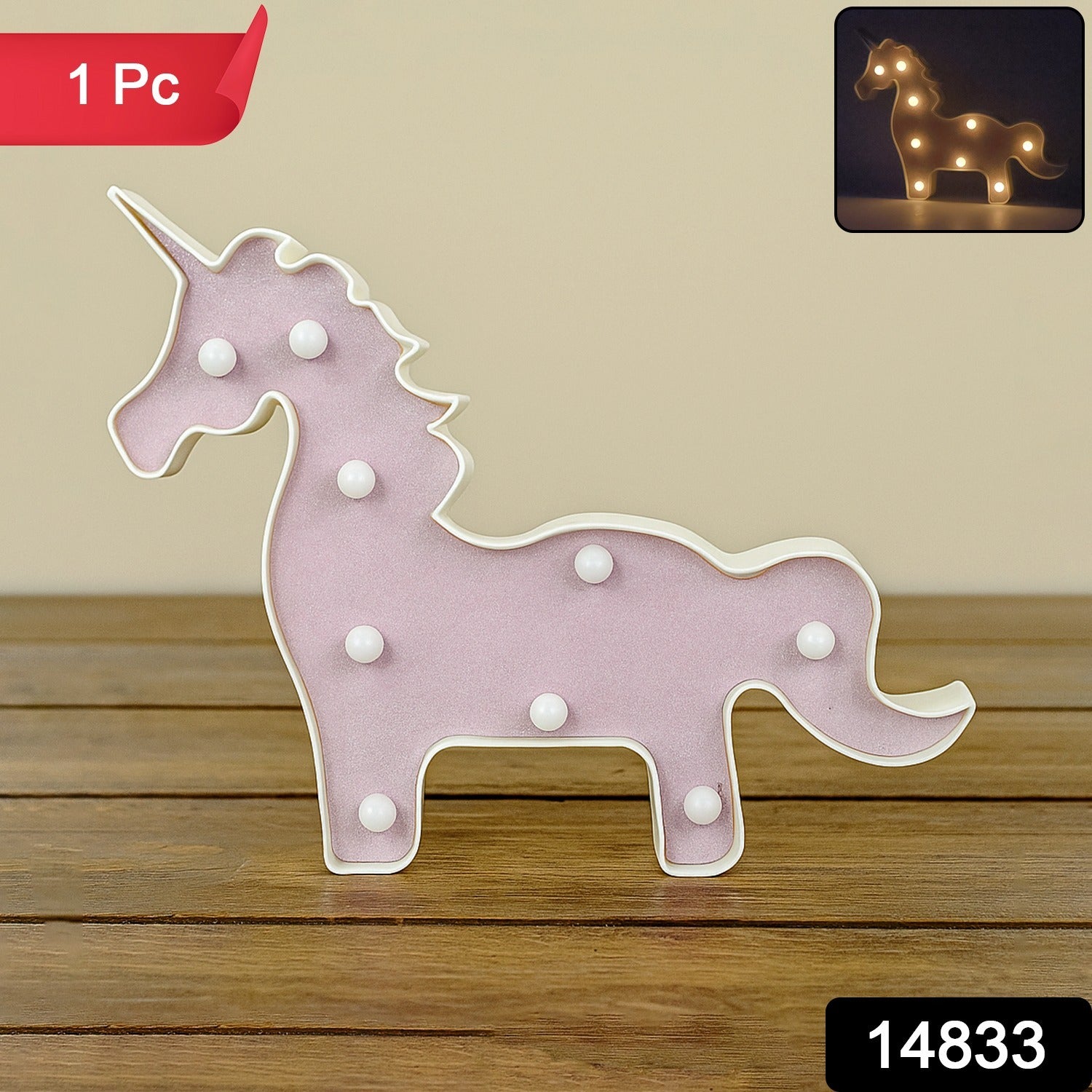 Magical Unicorn Shaped Led Decorative Night Light (1 Pc)