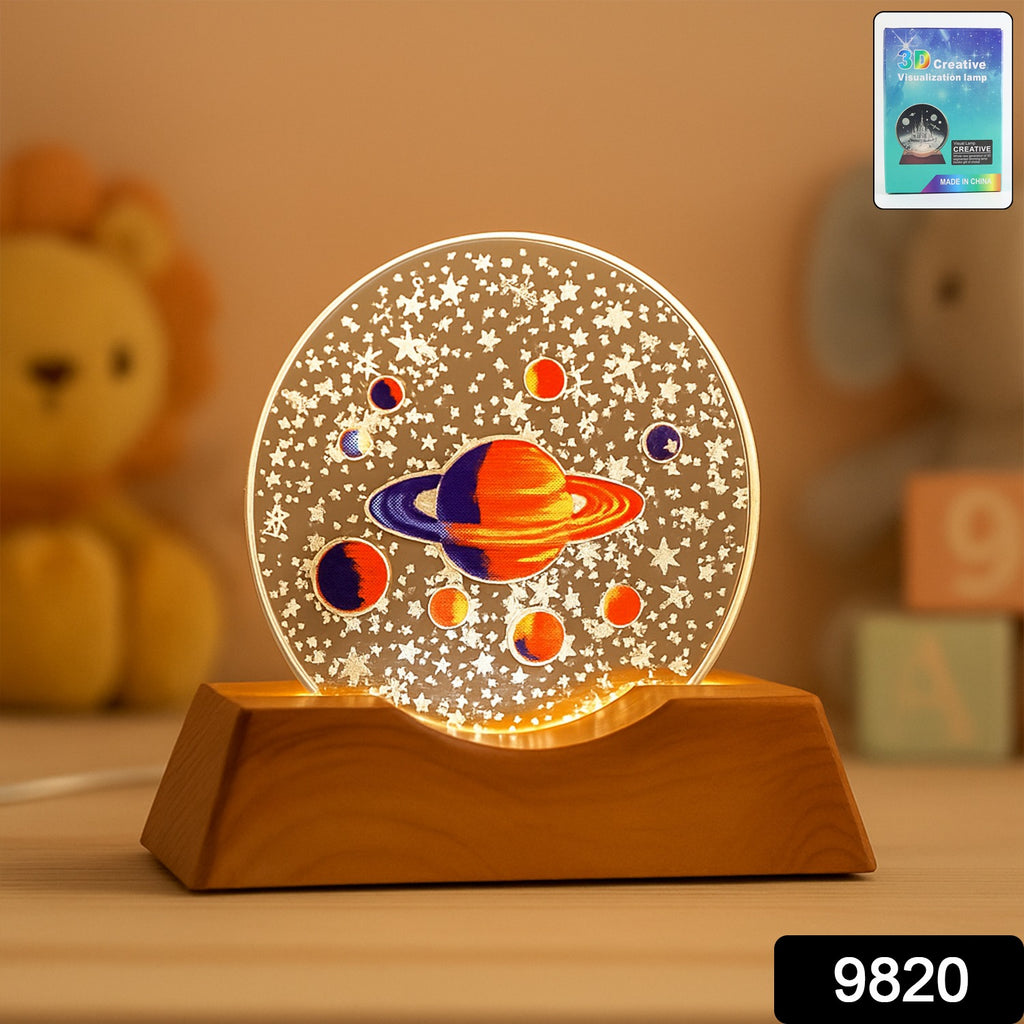 3d Creative Visualization Lamp  Led Night Ligh (1 Pc)