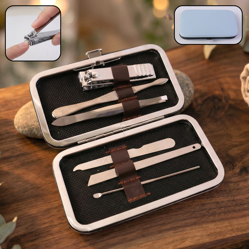 6 In 1 Premium Nail Care Manicure Pedicure Grooming Kit (1 Set)