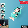Cartoon Character Design Cute Action Figure Keychain (Mix  Design  1 Pc)