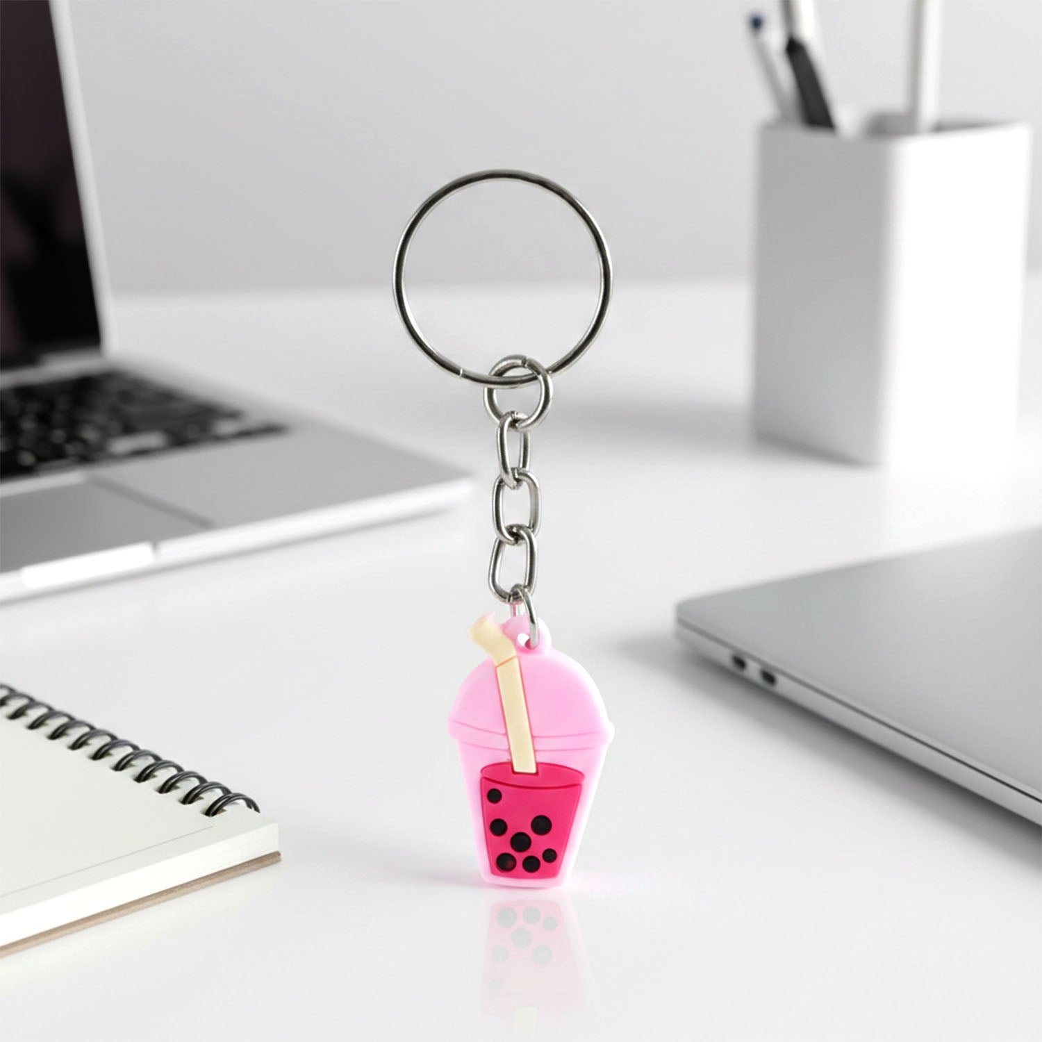 Cute Bubble Tea Cartoon Keychain (1 Pc)