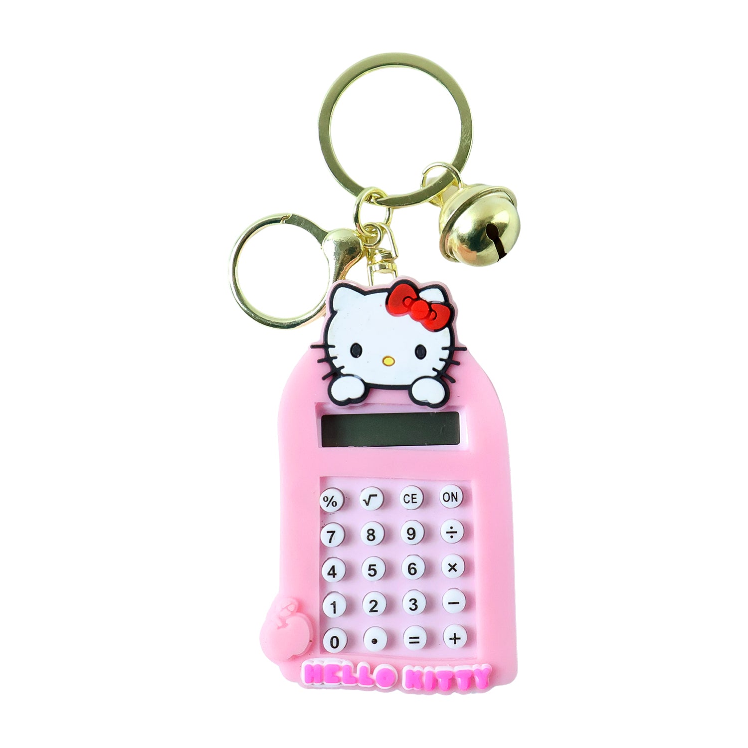 Cute Cartoon Cat Calculator Keychain With Mini Digital Display (1 Pc)