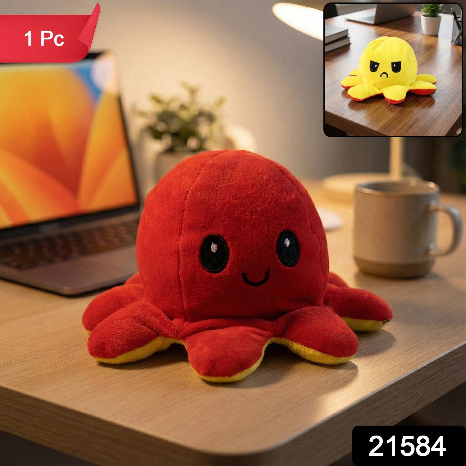 Reversible Octopus Mini Plush Toy