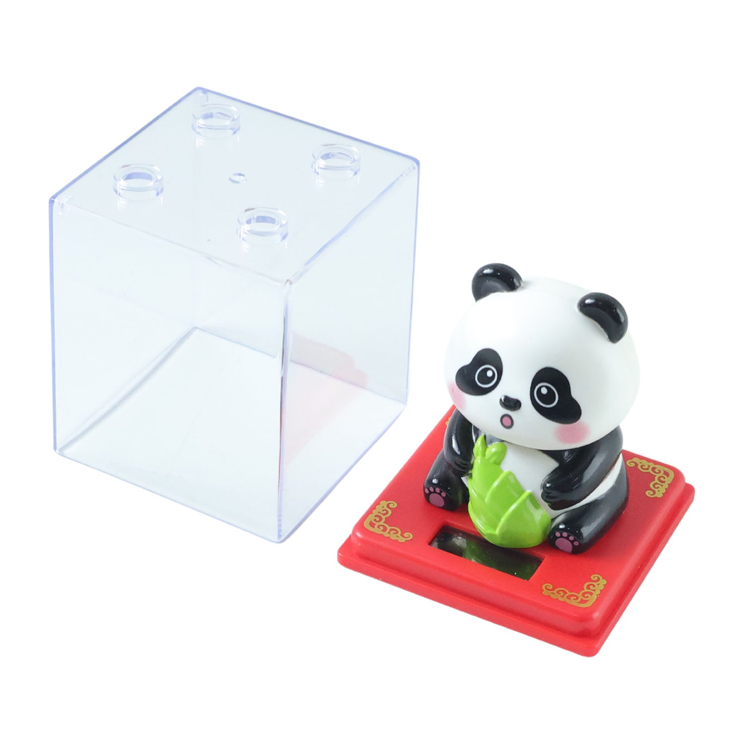 Solar Powered Moving Head Panda Showpiece