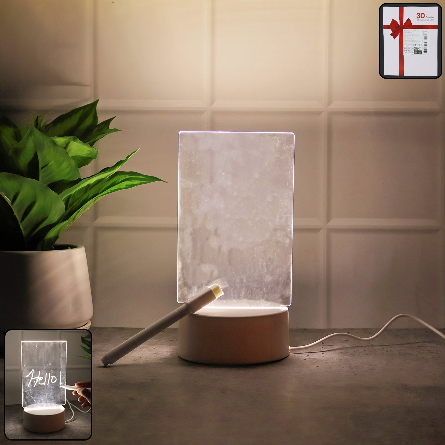 Led Acrylic Message Board Night Lamp